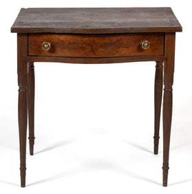 AMERICAN CHERRY BOW-FRONT DRESSING TABLE