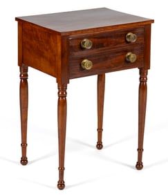 NEW ENGLAND LATE FEDERAL CHERRY WORK STAND