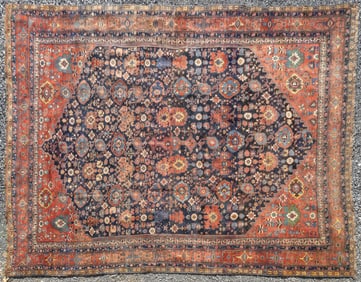 ANTIQUE BAKHTIARI PERSIAN PALACE-SIZED RUG / CARPET