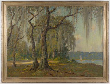 ELIOT CANDEE CLARK (AMERICAN, 1883-1980) COASTAL GEORGIA LANDSCAPE PAINTING