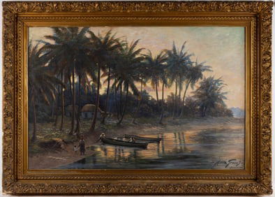 ABBOTT FULLER GRAVES (AMERICAN, 1859-1936) JAMAICAN COASTAL LANDSCAPE