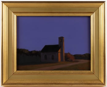 ROBERT CARDINAL (CANADIAN-AMERICAN, B.1936) CAPE COD, MASSACHUSETTS COASTAL LANDSCAPE WITH CHURCH