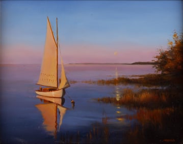 ARNOLD DESMARAIS (AMERICAN, B. 1952) NEW ENGLAND COASTAL SCENE