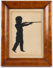 AUGUSTE EDOUART (FRENCH / AMERICAN, 1789-1861) CUT-AND-PASTED NATCHEZ, MISSISSIPPI SILHOUETTE