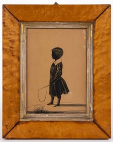 AMERICAN / BRITISH SCHOOL (19TH CENTURY) CUT-AND-PASTED SILHOUETTE