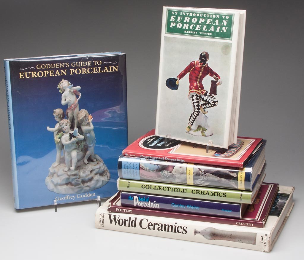 SEVEN VOLUMES ON PORCELAIN: SEVEN VOLUMES ON PORCELAIN, including "Godden's Guide to European Porcelain," by Geoffrey Godden, "World Ceramics," by Robert J. Charleston; "The Book of Porcelain" by Gustav Weiss; "Collectible Ceram