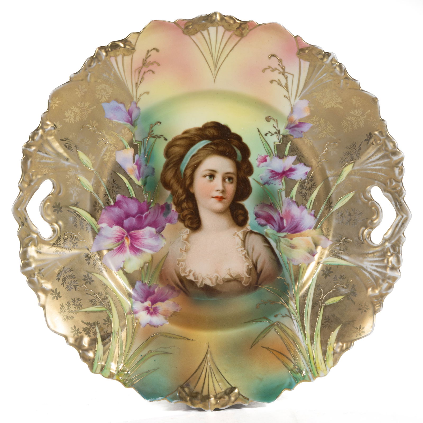 R.S. PRUSSIA PORCELAIN PORTRAIT CAKE PLATE (1 of 2)