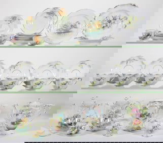 R.S. PRUSSIA PORCELAIN CHILDREN'S TEA ARTICLES, LOT OF 33