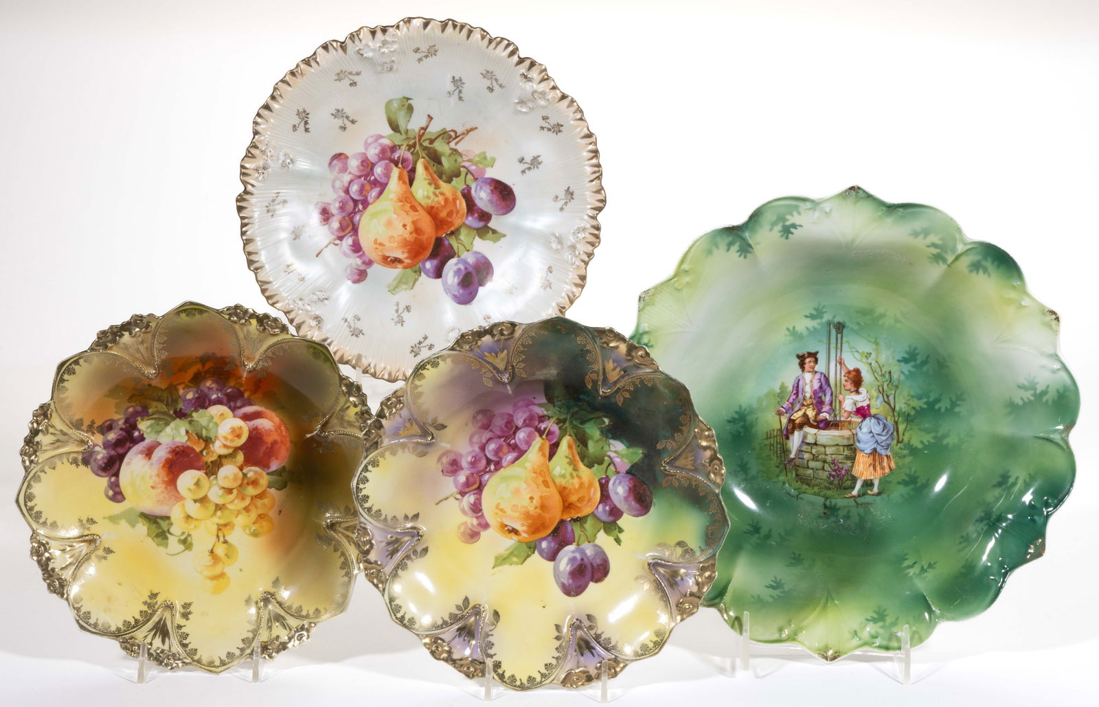 R.S. PRUSSIA PORCELAIN FRUIT MOTIF TABLE ARTICLES, LOT OF THREE (1 of 1)