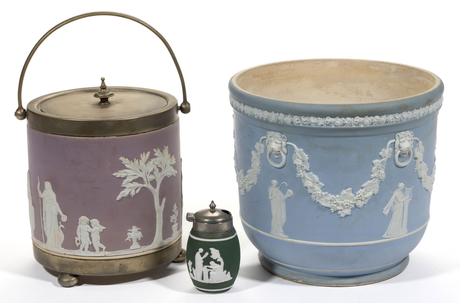 ENGLISH WEDGWOOD JASPERWARE CERAMIC ARTICLES, LOT OF TWO (1 of 2)