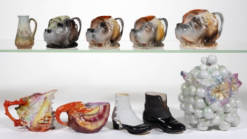 ROYAL BAYREUTH PORCELAIN ARTICLES, LOT OF TEN