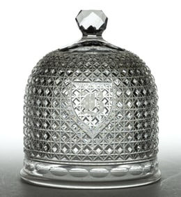 AMERICAN BRILLIANT CUT GLASS CHEESE DOME