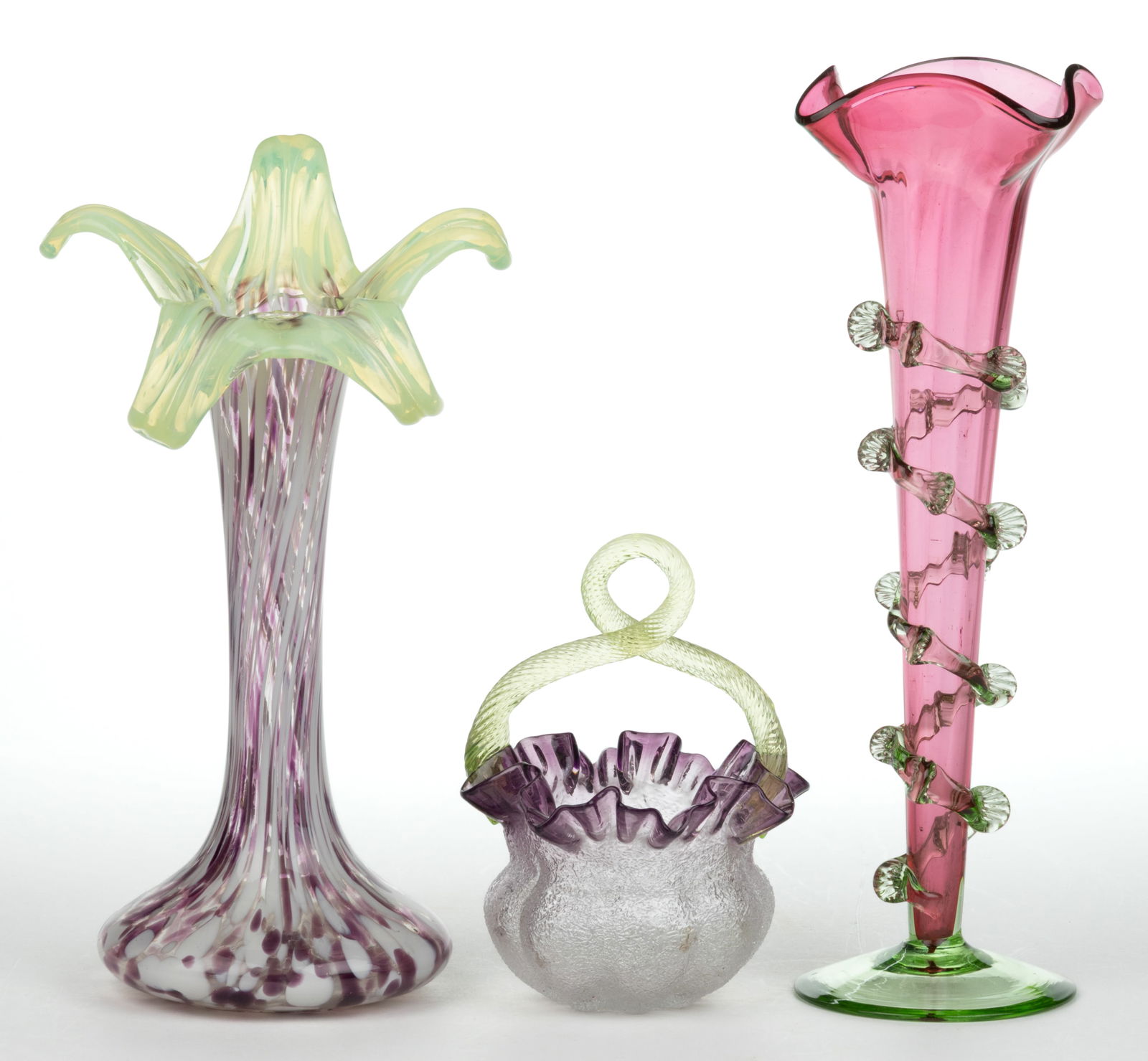 ASSORTED VICTORIAN GLASS ARTICLES, LOT OF THREE (1 of 1)