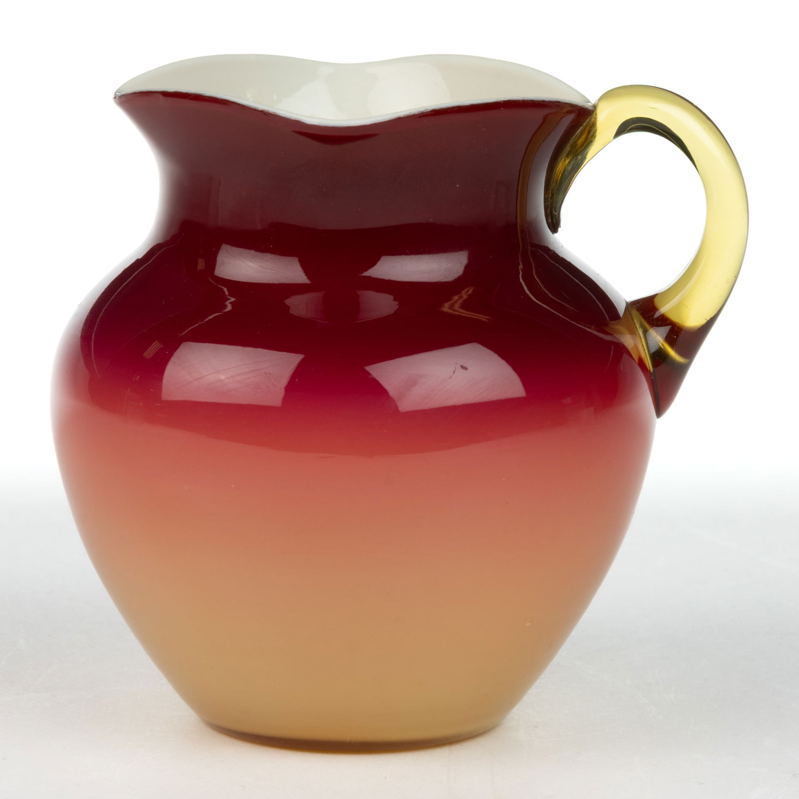 HOBBS CORAL / PEACH BLOW NO. 0 JUG / PITCHER (1 of 1)