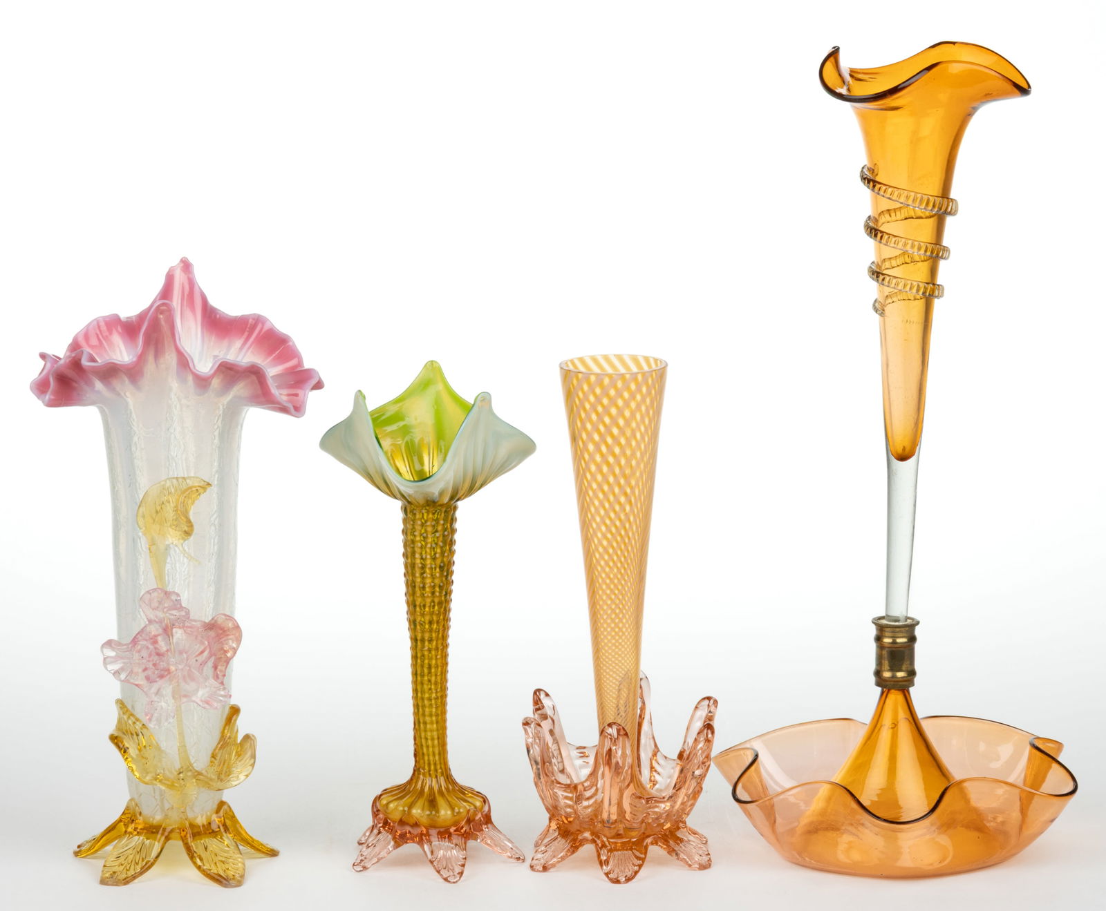 ASSORTED VICTORIAN GLASS ARTICLES, LOT OF FOUR (1 of 1)