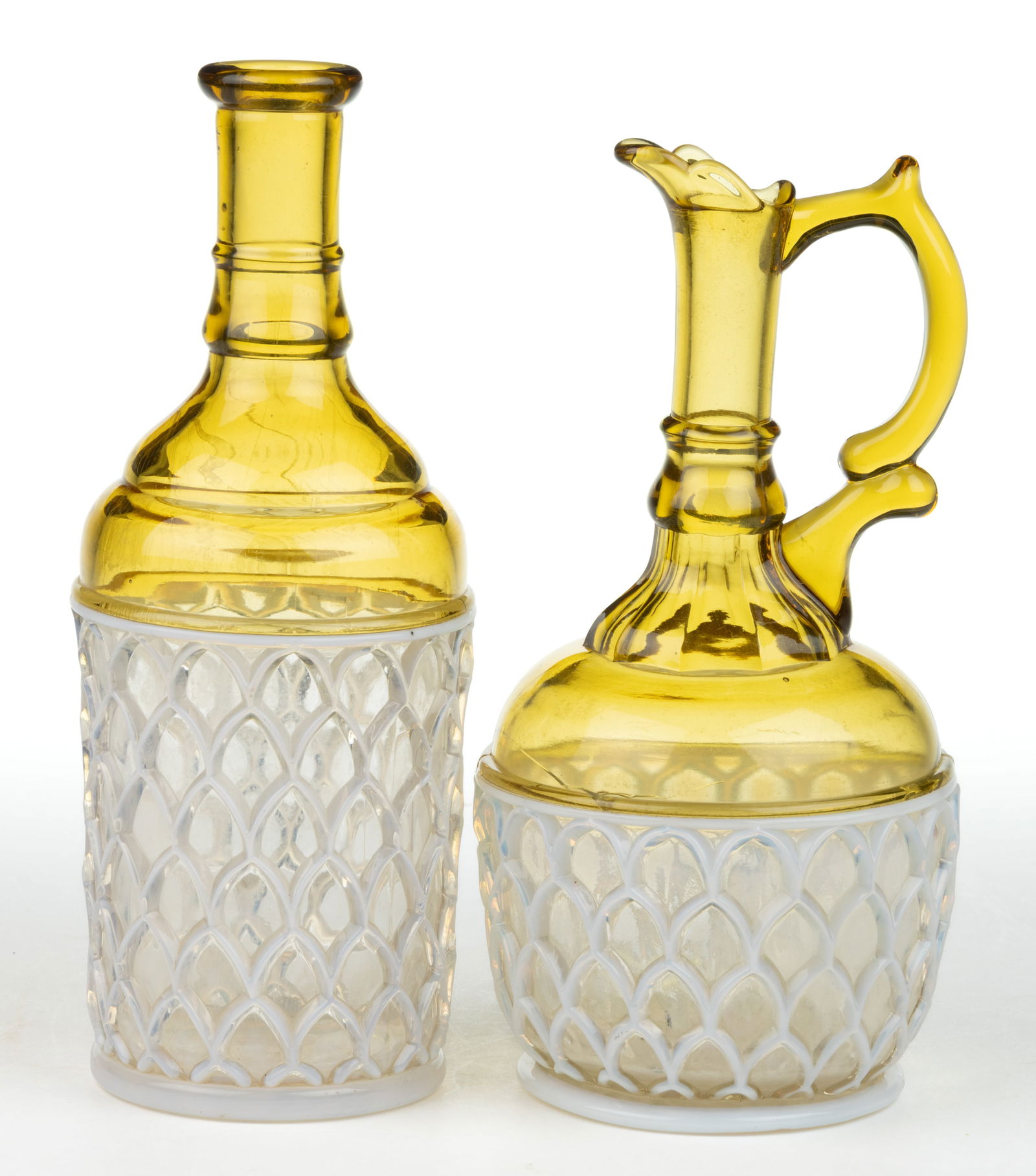 ADONIS PINEAPPLE BAR BOTTLE / DECANTER AND CLARET JUG, LOT OF TWO (1 of 1)