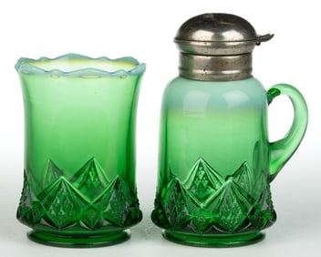 DIAMOND SPEARHEAD / NATIONAL NO. 22 (OMN) TABLE ARTICLES, LOT OF TWO