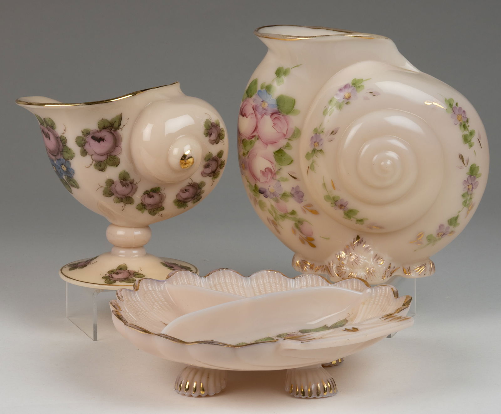 CAMBRIDGE CROWN TUSCAN CHARLETON-DECORATED ARTICLES, LOT OF THREE (1 of 1)