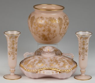 CAMBRIDGE ROSE POINT CROWN TUSCAN ARTICLES, LOT OF FOUR