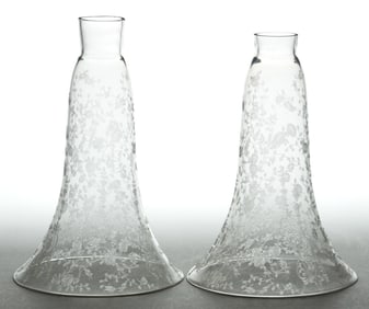 CAMBRIDGE ROSE POINT PAIR OF HURRICANE GLOBES