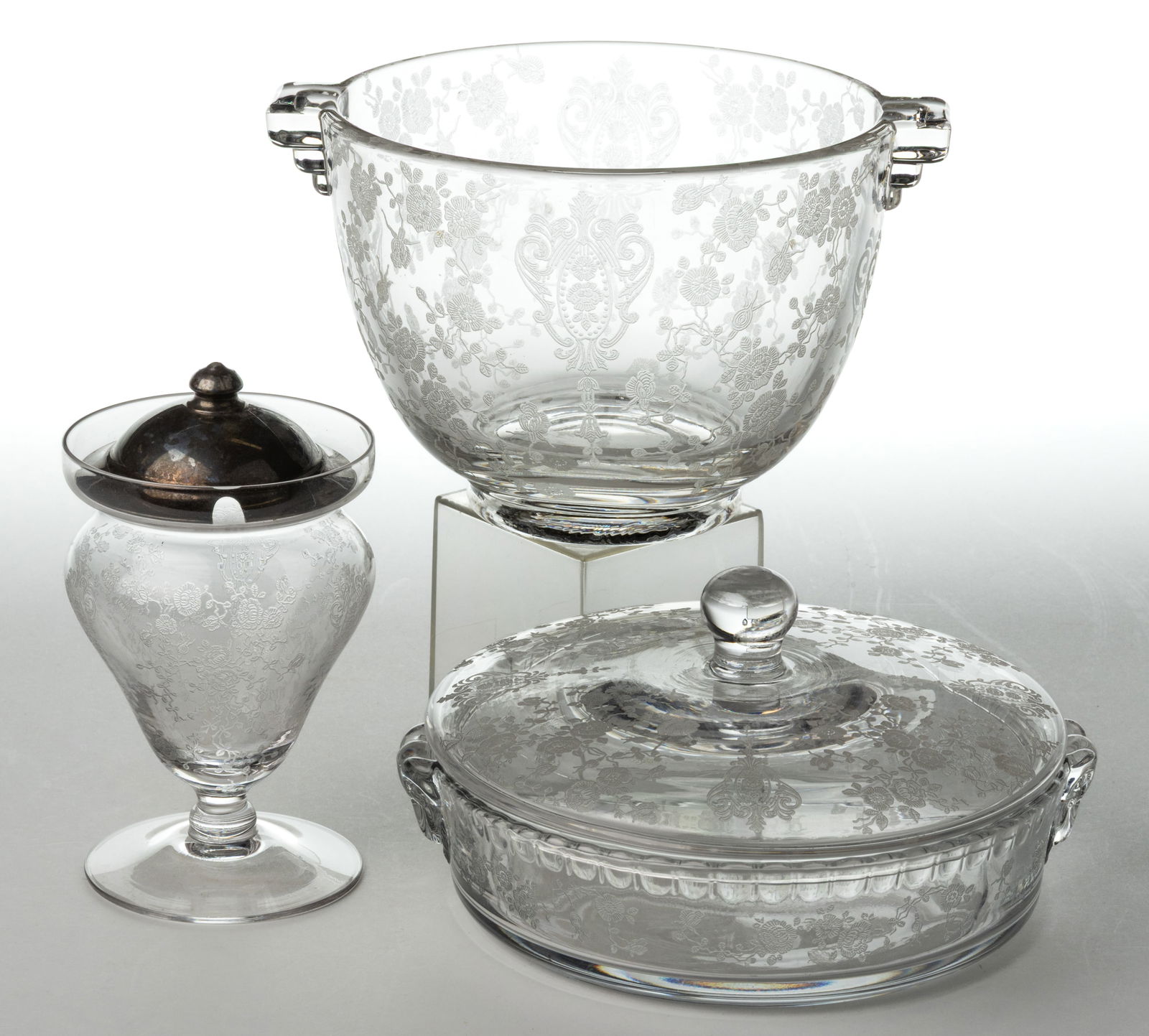 CAMBRIDGE ROSE POINT ARTICLES, LOT OF THREE (1 of 1)