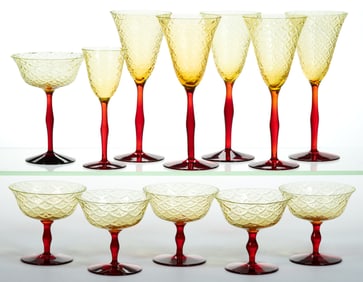 PUKEBERG TURKEY TRACKS / ROYAL FAN DRINKING ARTICLES, LOT OF 12