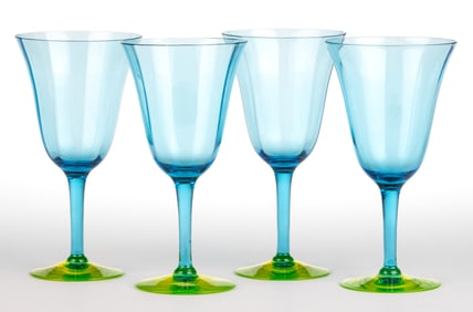 TIFFIN FRANCISCAN GOBLETS, SET OF FOUR