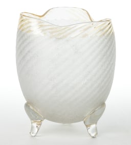 POMONA RARE - FIRST-PATENT ETCHING ART GLASS VASE