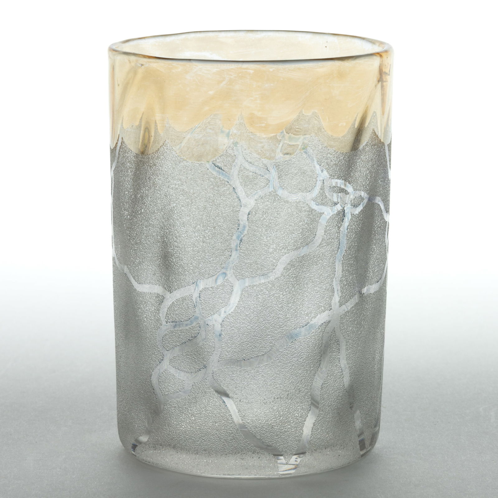 POMONA RIVULET - SECOND-PATENT ETCHING ART GLASS TUMBLER (1 of 1)
