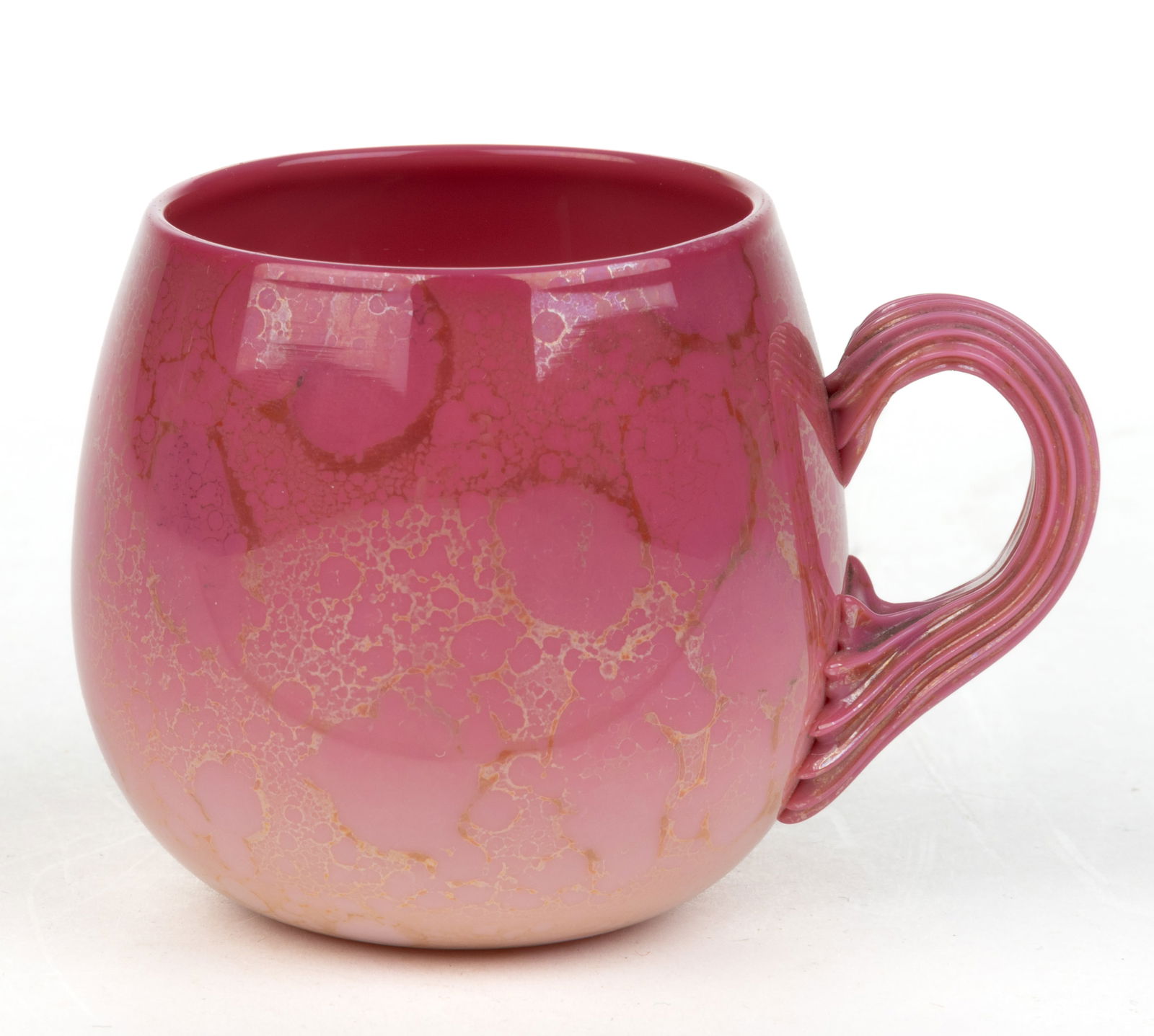 NEW ENGLAND PEACHBLOW AGATA PUNCH CUP (1 of 1)