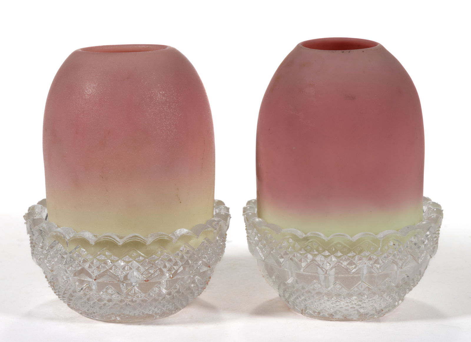 THOMAS WEBB BURMESE FAIRY LAMPS, LOT OF TWO (1 of 1)