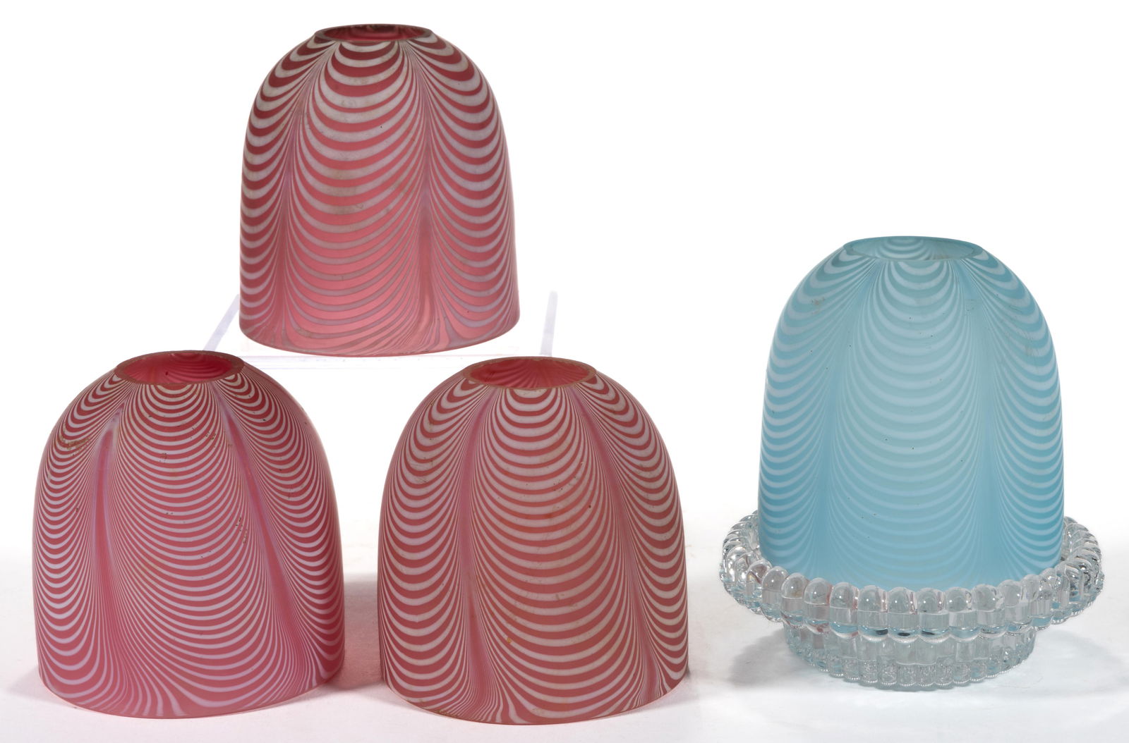 NAILSEA / VENETIAN THREAD FAIRY LAMP DOMES / SHADES, LOT OF FOUR (1 of 1)