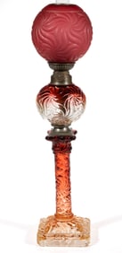 FRENCH BACCARAT DEPOSE PINWHEEL JUNIOR BANQUET STAND LAMP