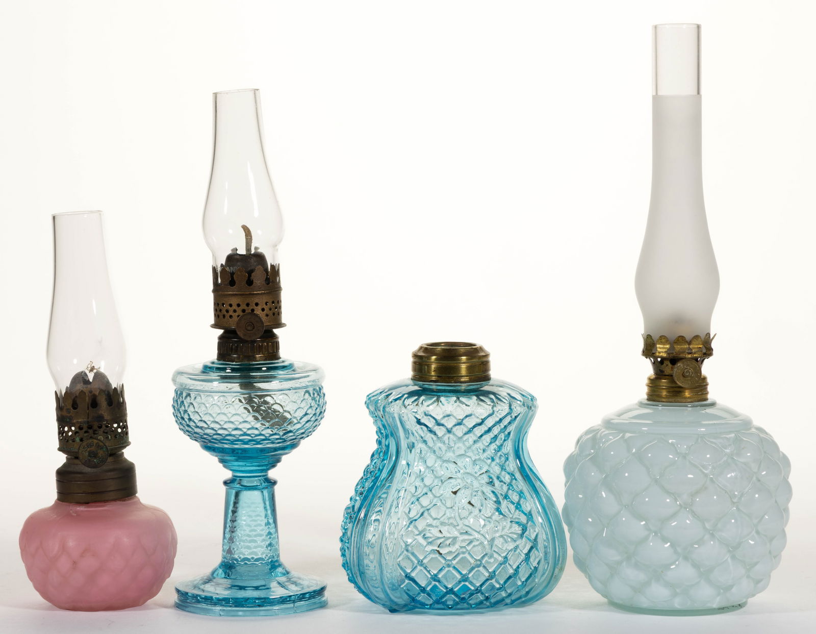 ASSORTED MINIATURE LAMPS, LOT OF FOUR (1 of 1)