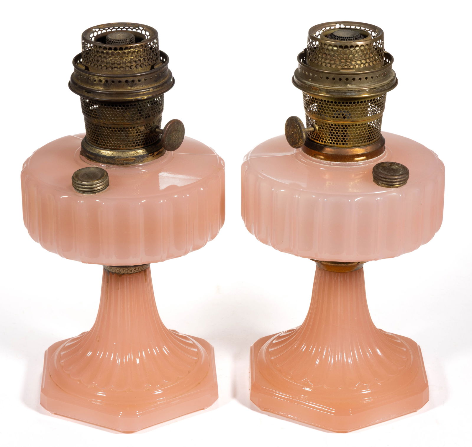 ALADDIN MODEL B-116 / CORINTHIAN KEROSENE STAND LAMPS, LOT OF TWO (1 of 1)