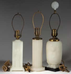 ALADDIN MODEL NOS. G36-14, G44-14, AND G66-14 ELECTRIC TABLE LAMPS, LOT OF THREE