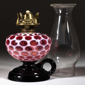 EASON - BIG WINDOWS KEROSENE FOOTED FINGER LAMP