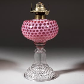 HOBBS NO. 326 WINDOWS / COIN DOT KEROSENE STAND LAMP