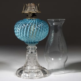 SHELDON SWIRL KEROSENE STAND LAMP