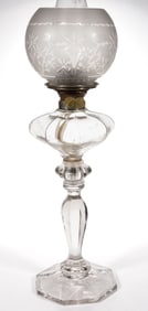 FOSTORIA NO. 17 GLASS KEROSENE BANQUET LAMP