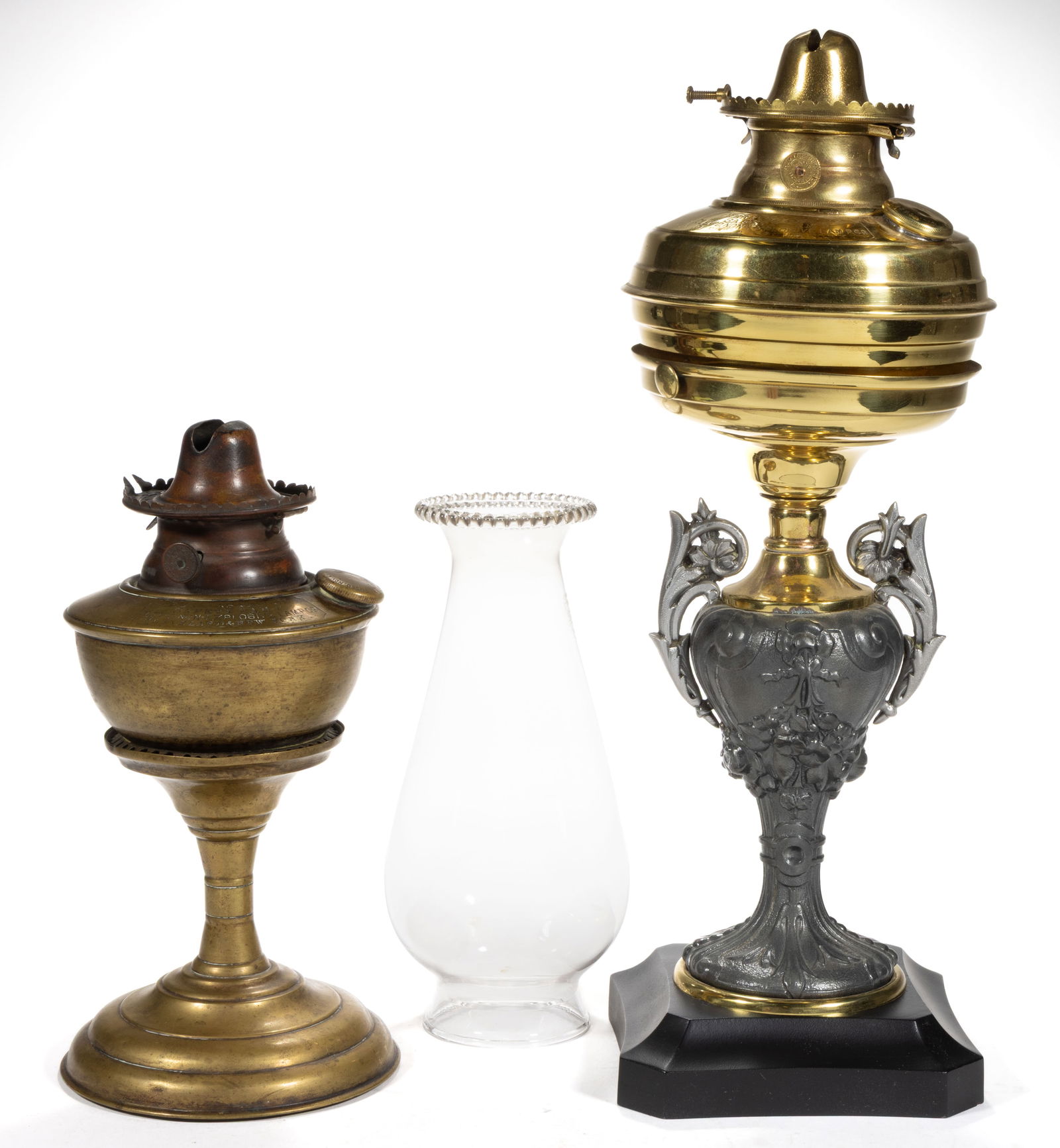 PERKINS & HOUSE SAFETY KEROSENE STAND LAMPS, LOT OF TWO (1 of 1)