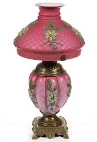 DIAMOND AIR-TRAP MOTHER-OF-PEARL SATIN JUNIOR PARLOR LAMP
