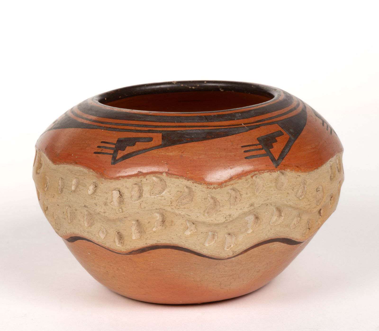 NELLIE NAMPEYO (1896-1978) NATIVE AMERICAN HOPI-TEWA POTTERY BOWL (1 of 5)