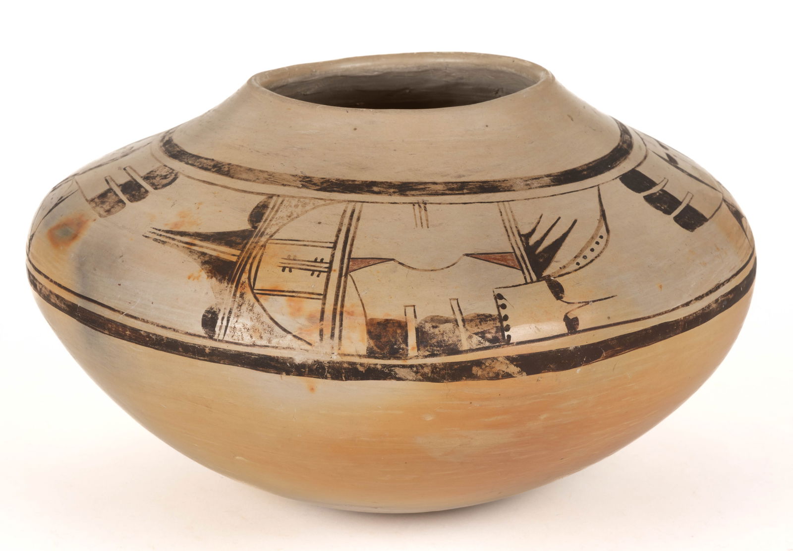 NATIVE AMERICAN HOPI SIKYATKI REVIVAL POTTERY JAR (1 of 6)