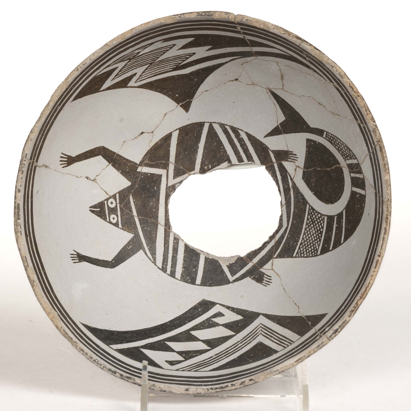 NATIVE AMERICAN ANCESTRAL MIMBRES POTTERY BOWL (1 of 7)