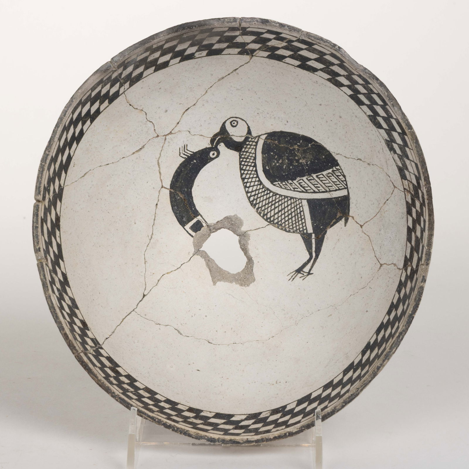 NATIVE AMERICAN ANCESTRAL MIMBRES POTTERY BOWL (1 of 6)