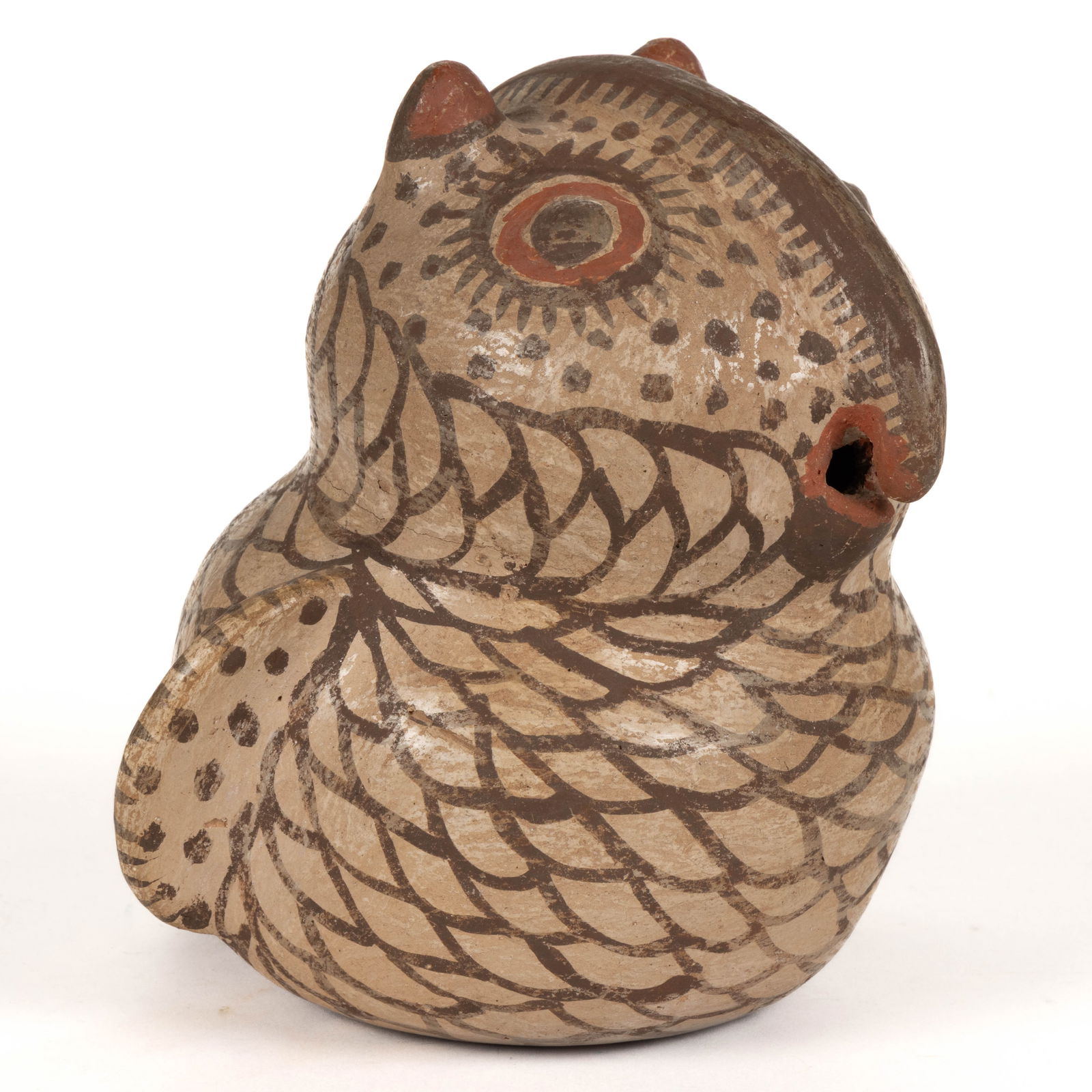 NATIVE AMERICAN ZUNI PUEBLO POTTERY OWL EFFIGY JAR (1 of 6)