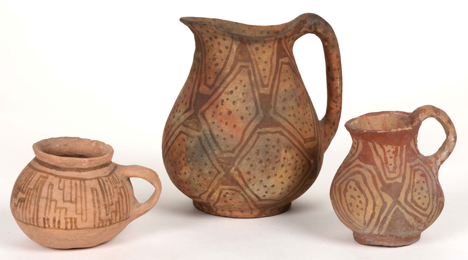 NATIVE AMERICAN MOJAVE POTTERY VESSELS, LOT OF THREE (1 of 5)