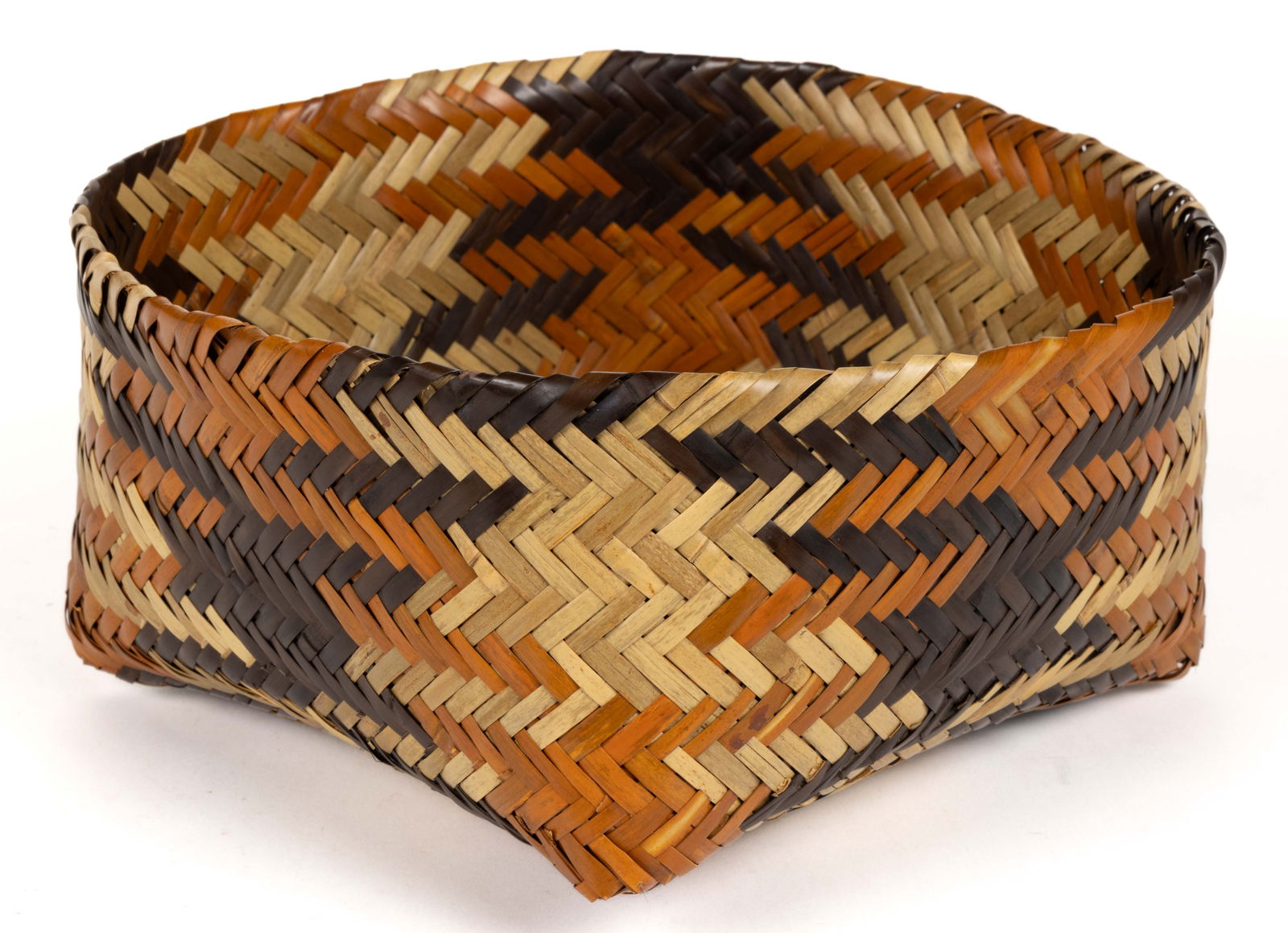 EVA WOLFE (CHEROKEE, NORTH CAROLINA, 1922-2004), ATTRIBUTED, NATIVE AMERICAN DOUBLE-WEAVE RIVERCANE (1 of 5)