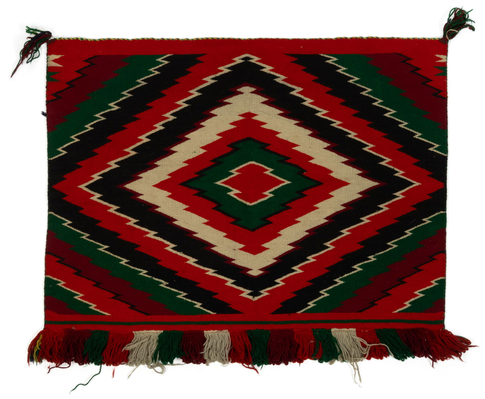 NATIVE AMERICAN NAVAJO GERMANTOWN "EYEDAZZLER" SADDLE BLANKET (1 of 1)